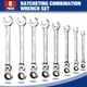 thumbnail image 4 of Juego de llaves WORKPRO Flex-Head Tratcheting, 8 piezas métricas, 8-17 mm, 4 of 7