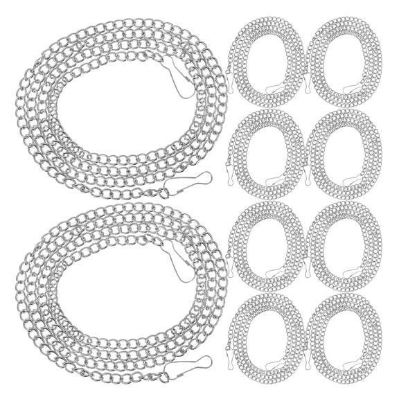 FRCOLOR 10 Pcs Picture Hanging Chain Metal Bird Feeder Hook Chains Mounted Decorative Silver