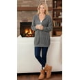 thumbnail image 4 of Roaman's Women's Plus Size Thermal Waffle Hoodie Zip Up Cardigan Jacket, 4 of 6