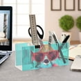 thumbnail image 4 of Fish Sunglasses Pencil Pen Cosmetic Holder Cup Makeup Brush Holder Desk Accessories Holder Acrylic Organizer for Office School Home, 4 of 7
