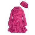 thumbnail image 1 of Widgeon Girls' Jacket Faux Fur Button Down Coat and Hat Outwear Set, 1 of 1