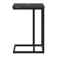thumbnail image 3 of CorLiving Fort Worth Black Marbled Engineered Wood C-Shaped Narrow Side Table, 3 of 6