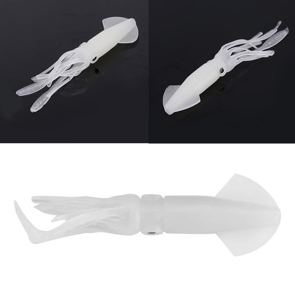 Señuelos de Pesca Ecomeon 5pcs Resplandor de Plástico Duradero en Oscuros Señuelos de Calamar Luminoso