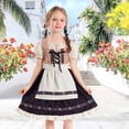 thumbnail image 6 of Edvintorg Girls Dresses Halloween Embroidery Square Neck A Line Dress Plaid Short Sleeve Fancy Dress with Bowknot Clothes for Girls Size 4-16, 6 of 6