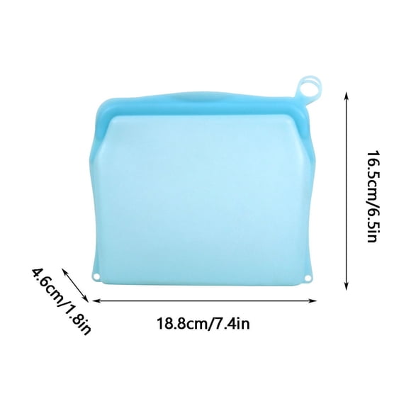 Bolsas de almacenamiento reutilizables de silicona de grado alimenticio, a prueba de fugas, con cierre hermético, para conservar frutas, verduras, snacks y maquillaje. Contenedor de 500 ml con