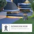 thumbnail image 4 of BESTYASH 1Pcs Grey Resin Court Lantern Shape with Solar Post Light for Rock Garden Decorations, 4 of 6
