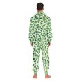 thumbnail image 4 of FORMRS Onesies Pajama for Adults Unisex Hoodie Winter Jumpsuit One Piece Sleepwear, Sizes S-2XL, Green Dot Triangles Pattern, 4 of 7