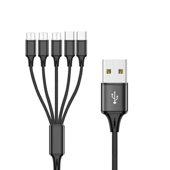 SIEYIO USB2.0 TypeA Male to 3 Micro USB Male 2 TypeC Splitter Charge Cable USB Power Charging Cord for Phone Tablets Pads