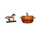 thumbnail image 1 of Elegante Figura De Caballo Con Tapa De Cristal En Forma De Calabaza, Ideal Para Decorar El Escritorio De La Sala De Estar O Cualquier Espacio Decorativo Del Hogar., 1 of 8