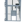 thumbnail image 4 of YIORTWO Large Cat House Outdoor Catio Enclosures, 110" Wooden Cat Catio Outdoor Kitty House with Bridges, Platforms, Small Houses & Waterproof Cover, Dark Grey, 4 of 6