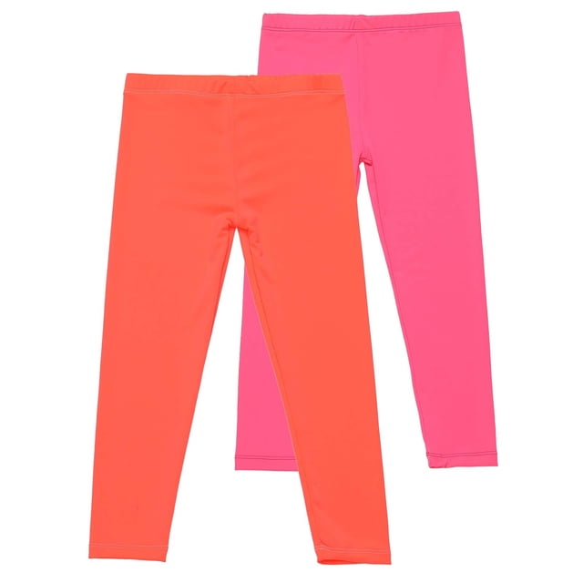 QIPOPIQ Pantalon Legging Uni pour Filles, Lot de 2, Liquidation
