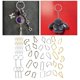 thumbnail image 3 of Abierto Bisel Marco Colgantes Charm Geométrico Bandejas Hollow Forma Surtido Forma Abrir Atrás Pendientes Moldes con 1 Rollo Cinta Transparente Y 2pcs 55 piezas Macarena Bisel abierto Colgantes Encantos, 3 of 8