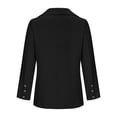 thumbnail image 5 of Blmnix Black Dressy Jackets for Women Blazer Long Work Solid Long Sleeve Suit Tops for Teen Loose, 5 of 9