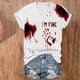 thumbnail image 2 of Tops Cortos para las Mujeres, Halloween Impreso V-Cuello Camiseta de Manga Corta, Tela de Imitación de Moda Casual, 2 of 3