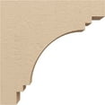 thumbnail image 3 of 4"W x 16"D x 16"H Thin Pescadero Rough Cedar Woodgrain TimberThane Corbel, Primed Tan, 3 of 6