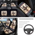 thumbnail image 2 of Jeiento Aztec Western Horse Automotive Seat Covers Full Set of 17 Car Front Rear Seat Covers Floor Mats Car Steering Wheel Cover Armrest Cover Coasters Keychains Universal Fit for Most Vehicles, 2 of 6