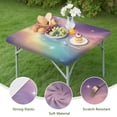 thumbnail image 4 of Colorful Tie Dye Nebula Pattern Square Fitted Tablecloth with Elastic Edge,Square Table Cover,Washable Elastic Table Cover for Home Kitchen Party Decor 34"x34", 4 of 6