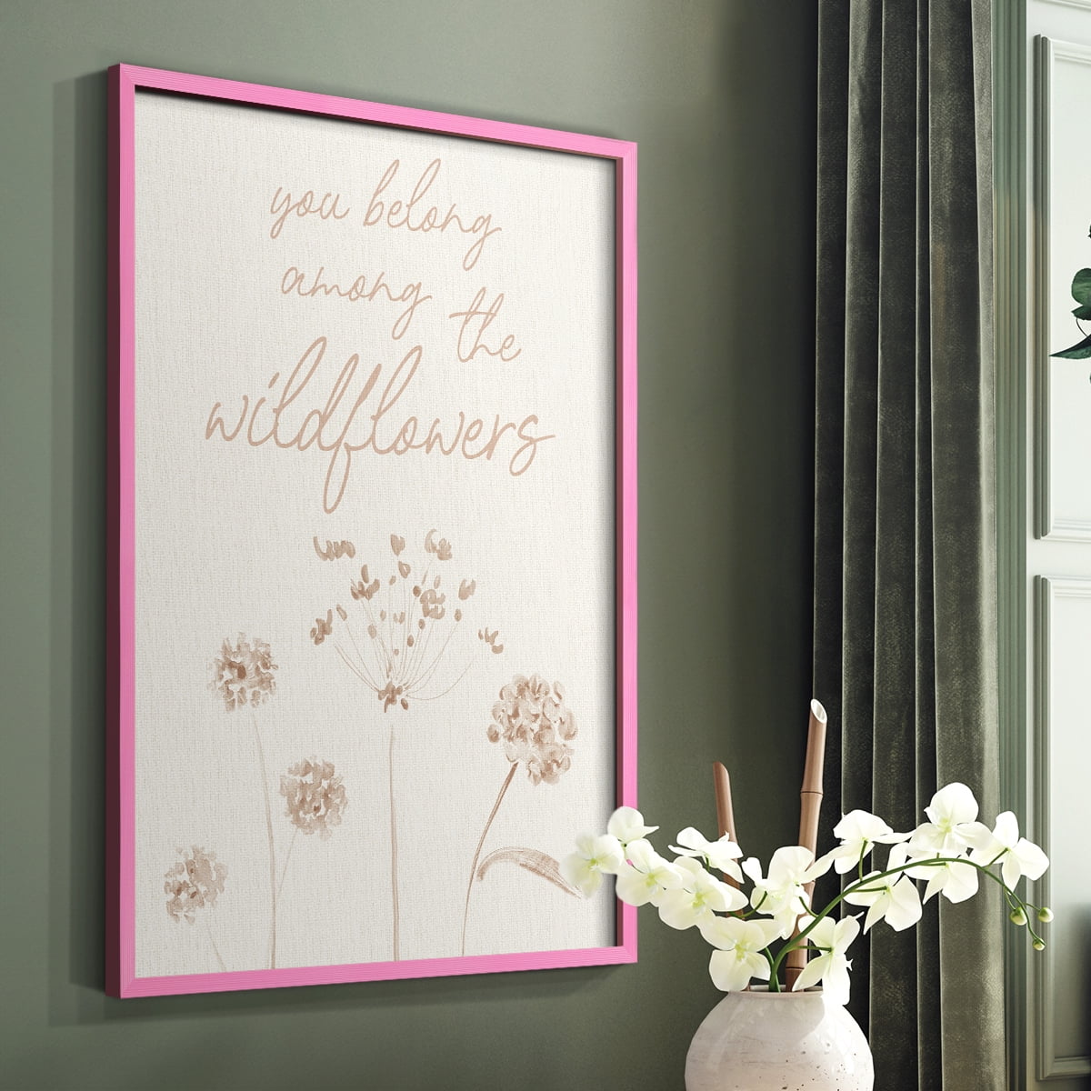 Wildflowers Framed Print - Solid Wood in Single Picture Frame Solid Wood 2 Framed Print