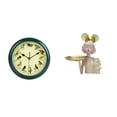 thumbnail image 1 of Reloj De Pájaro Verde Melódico Y Figura De Niña Creativa Con Bandeja Para Guardar Llaves, Decoración De Arte Moderno Para Dormitorio, Regalo De Inauguración De La Casa Y Exhibición De Mesa., 1 of 8