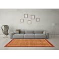 thumbnail image 3 of Ahgly Company Indoor Round Oriental Orange Modern Area Rugs, 4' Round, 3 of 4