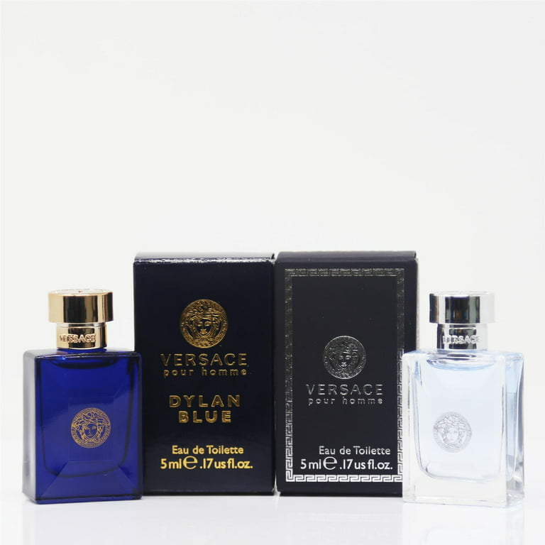 Versace Dylan Blue EDT 5ml and Versace Pour Homme EDT 5ml Miniature Splash  Bottles 