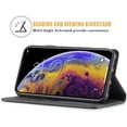 thumbnail image 4 of Premium PU Leather Flip Folio Case for iPhone XR, Protective Case with Kickstand Card Slot Holder Hidden Magnetic Closure Shockproof Wallet Cover for iPhone XR - Black, 4 of 14
