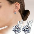 thumbnail image 2 of European And American Earrings With Large Main Stone Trendy Zircon Ear Clips And Ear Studs, 2 of 9