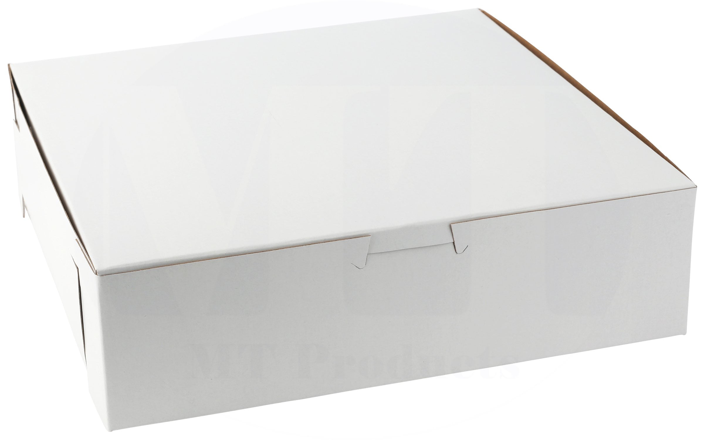 Pack of 15 5.5" x 5.5" x 4" Clay Coated Paperboard White Bakery Box 