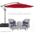 thumbnail image 2 of 10ft Patio Umbrella Replacement Canopy 8 Ribs, Waterproof & Fade Resistant Market Umbrella Cover, Thickened Polyester Fabric for Backyard, Garden and Pool (Canopy Only) (Red), 2 of 6