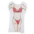 thumbnail image 3 of Paquete de 2 piezas Yinane divertidas para mujer bikini Camiseta top lunares verano playa, 3 of 8
