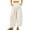 Beige, variant on KLHDSF Pants For Women Polka Dot Wide Leg Cropped Pants with Pockets Casual Elastic Waist Summer Trousers BeigeL
