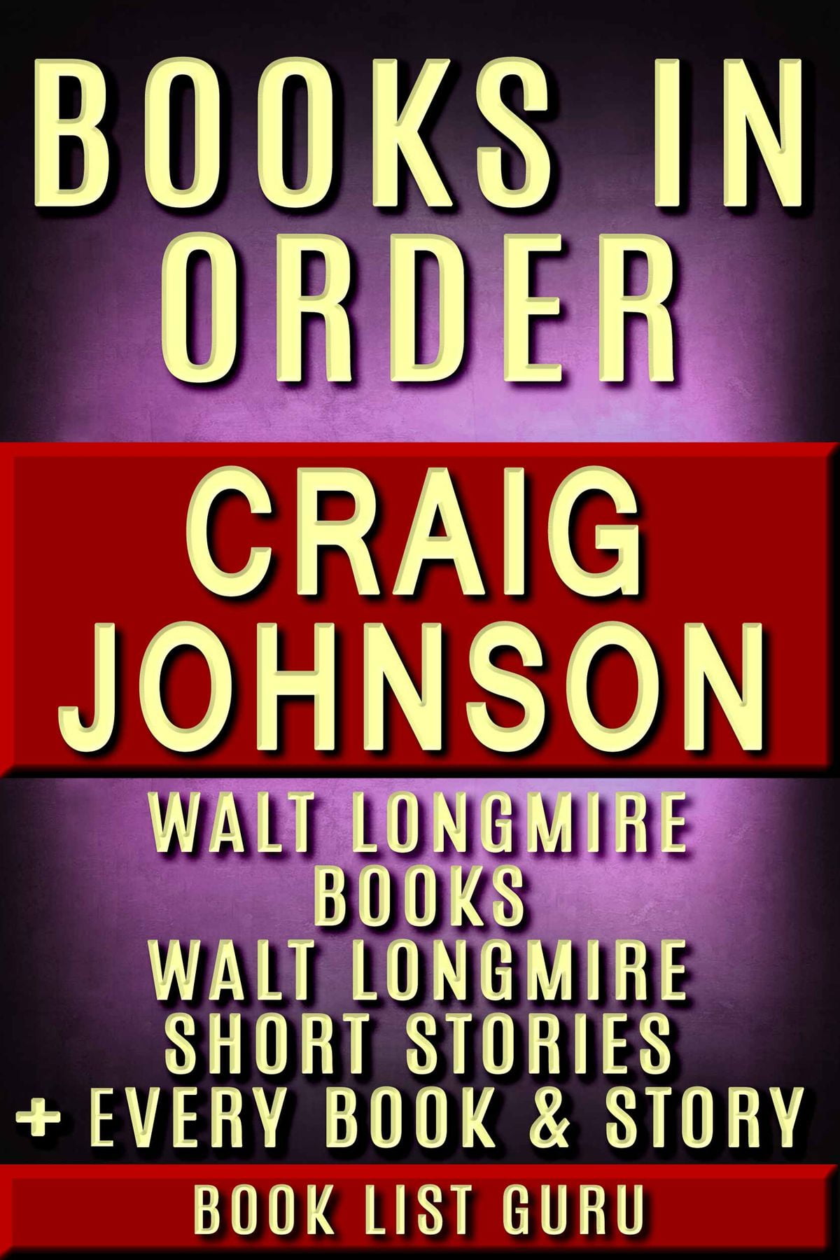 Craig Johnson Books in Order Walt Longmire books, Walt