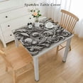 thumbnail image 2 of nygtbtfer Summer Coastal Tablecloth,Fitted Table Cover Reusable Table Cloth with Elastic Edge for Kitchen Dining Party Marine Theme Tablecloths White, 2 of 7