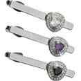 thumbnail image 4 of MasteelfCA 3pcs Men Tie Clips Business Tie Bars Clips Bling Gemstone Necktie Tie Clips, 4 of 8