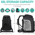 thumbnail image 2 of Mochila para botas de esquí SEMSTY 55L impermeable para esquí y snowboard, 2 of 6