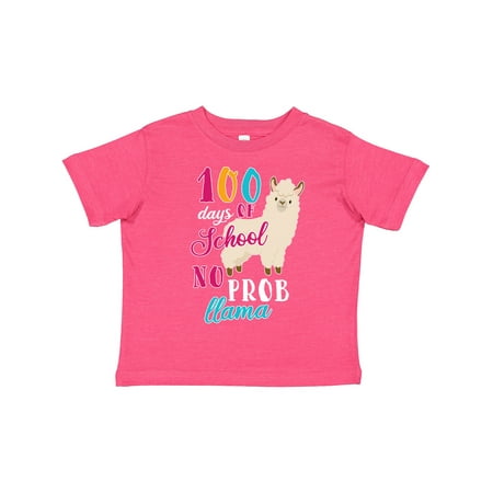 

Inktastic 100 Days of School No Prob Llama Gift Toddler Boy or Toddler Girl T-Shirt
