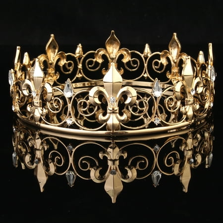 Rhinestone King Crown Tiara Wedding Pageant Bridal Diamante Headpiece Jewelry
