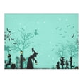 thumbnail image 3 of MYPOP Halloween Pumpkin in the Tree Tablecloth Sets 52x70 Inches - Castle Bat Tree Green Table Cloth Cover for Dinner Party Decoration, 3 of 6