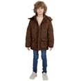 thumbnail image 3 of WenVen Big Boy's Winter Coat Puffer Jacket Snow Parka with Detachable Hood Coffee 18/20, 3 of 11