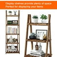 thumbnail image 6 of Fionafurn A-Shaped 5-Tier Bookshelf, Modern Wooden Ladder Shelf Open Display Shelves Plant Stand, Brown, 6 of 8