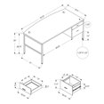 thumbnail image 2 of Monarch Specialties Computer Desk, 72"l, Home Office, Work, Laptop, Commercial Grade, File Storage Drawer, White Laminate, Silver Metal, Contemporary, Modern, 2 of 4