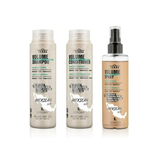 Lendan - Hair Volume Kit - Terra Mexican Spirit - Shampoo 300 ml Conditioner 300 ml Spray 200 ml