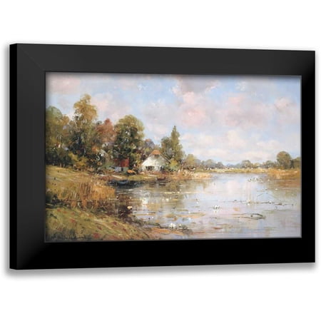 De Haan, Rob 14x10 Black Modern Framed Museum Art Print Titled - Aan de Waterkant IV