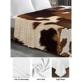 thumbnail image 6 of Cow Patterned Twim XL Size Flat Sheet, Wrinkleproof & Fadeproof Cooling Flat Bed Sheet Only, Vintage Farmhouse Abstract Country Western Breathable Soft Bedding Top Sheets 66 x 102 Inches, 6 of 8