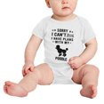 thumbnail image 2 of Sorry I Can't I Have Plans With My Poodle Love Pet Dog Cute Baby Bodysuit Baby Clothes (White, 6-12 Months), 2 of 5