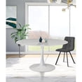 thumbnail image 3 of Pemberly Row 48" Round Faux Marble Top Dining Table with White Base, 3 of 5