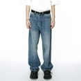 thumbnail image 2 of HCNTES Men's Denim Jeans - Soft Stretch Denim Straight Fit Jeans for Men(Sky Blue,M), 2 of 6