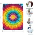 thumbnail image 4 of Colorful Rainbow Tie Dye Spiral Pattern Blanket,Comfortable Soft Flannel Throw Blanket,All Season,Warm Lightweight Blankets for Sofa Bed Couch Living Room Chair,30"x40", 4 of 4