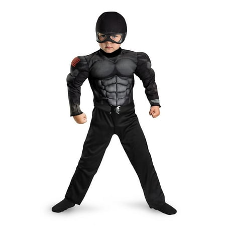 GI Joe Snake Eyes Muscle Jumpsuit Costume Child Toddler Large 4-6