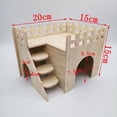 thumbnail image 1 of Casa de madera maciza para hámster, ardilla, erizo, casa de madera, nido de madera para oso dorado, dormitorio para cerdos holandeses, casa pequeña para gallinas, 1 of 6